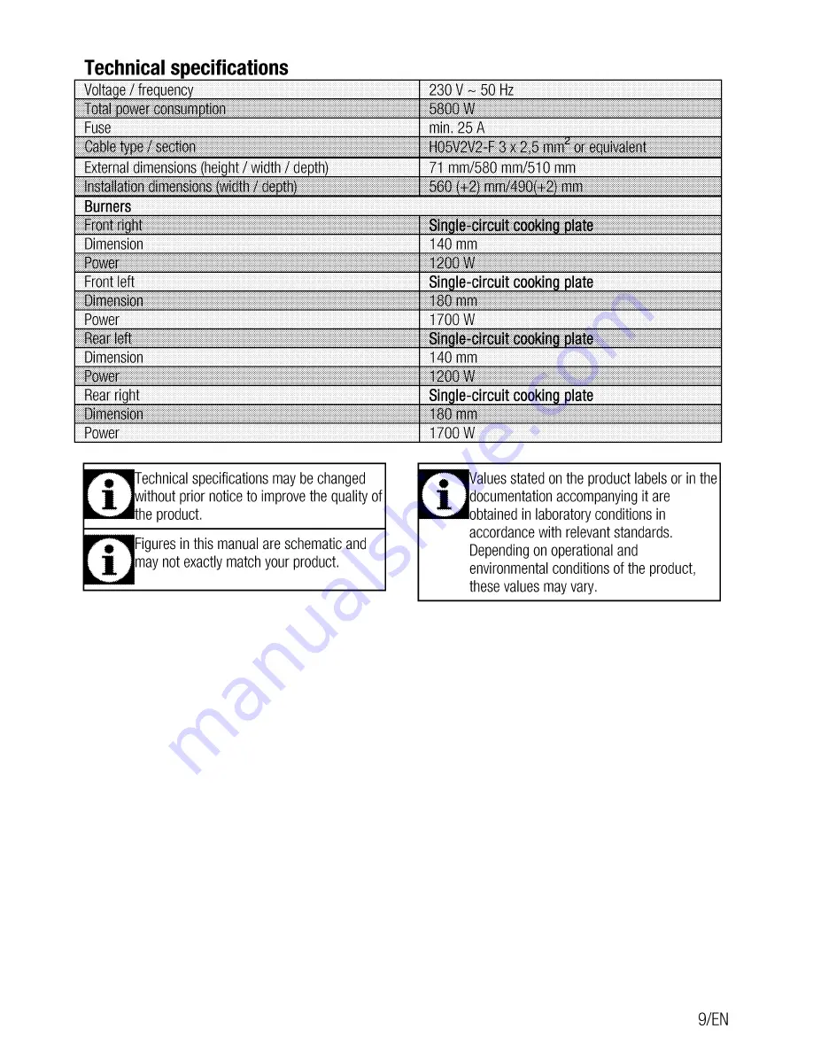 Beko HCC 64103 User Manual Download Page 9