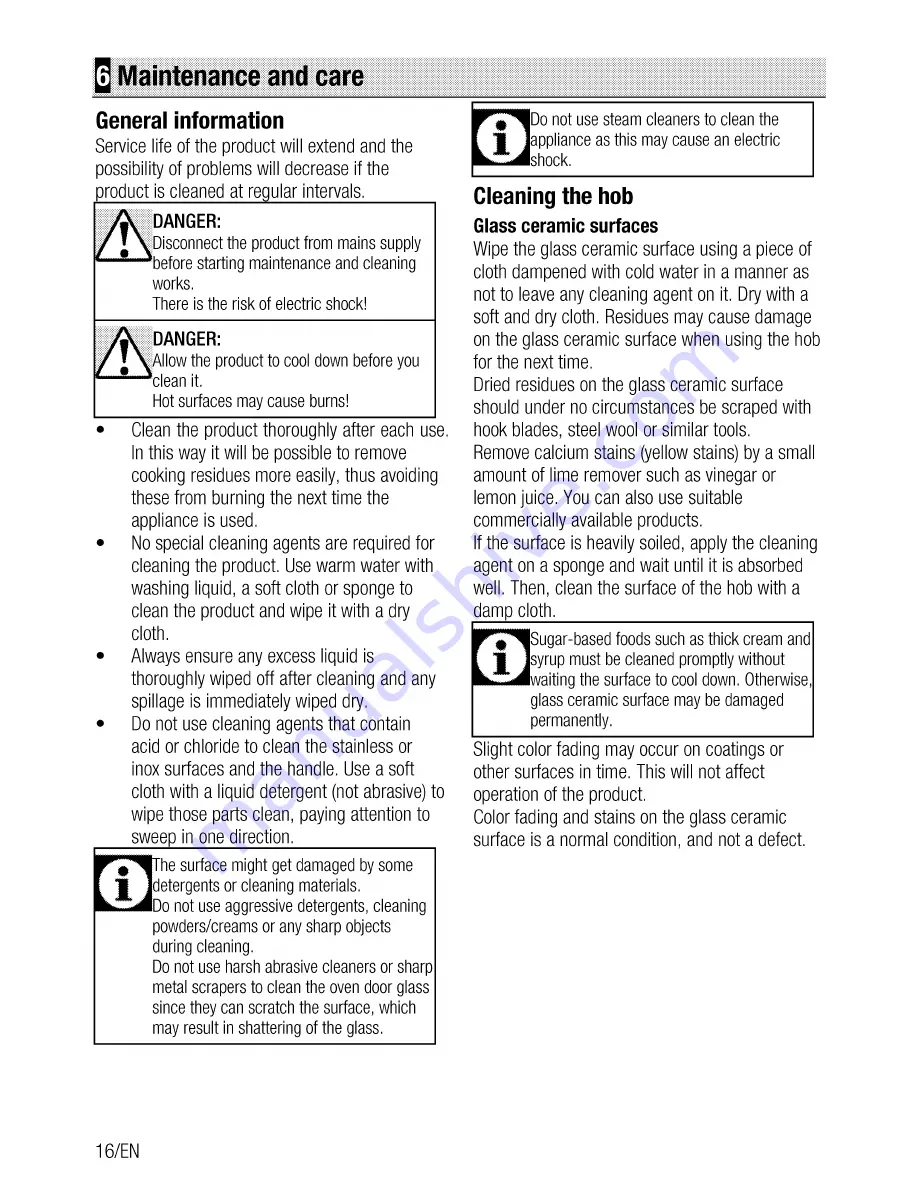 Beko HCC 64103 User Manual Download Page 16