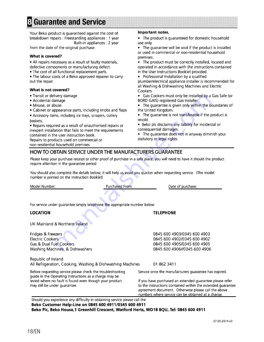 Beko HCC 64103 User Manual Download Page 18