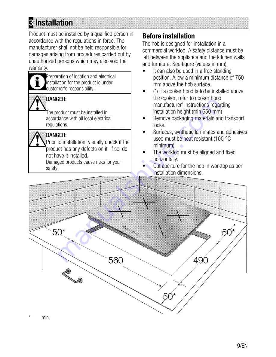 Beko HIC 64503 T User Manual Download Page 9