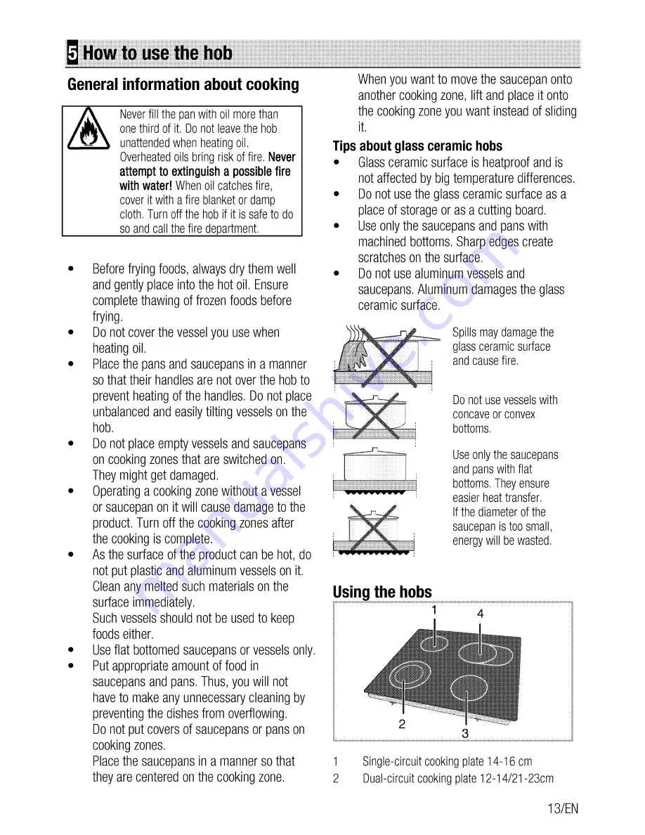 Beko HIC 64503 T User Manual Download Page 13