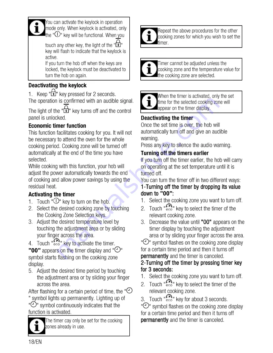 Beko HIC 64503 T User Manual Download Page 18