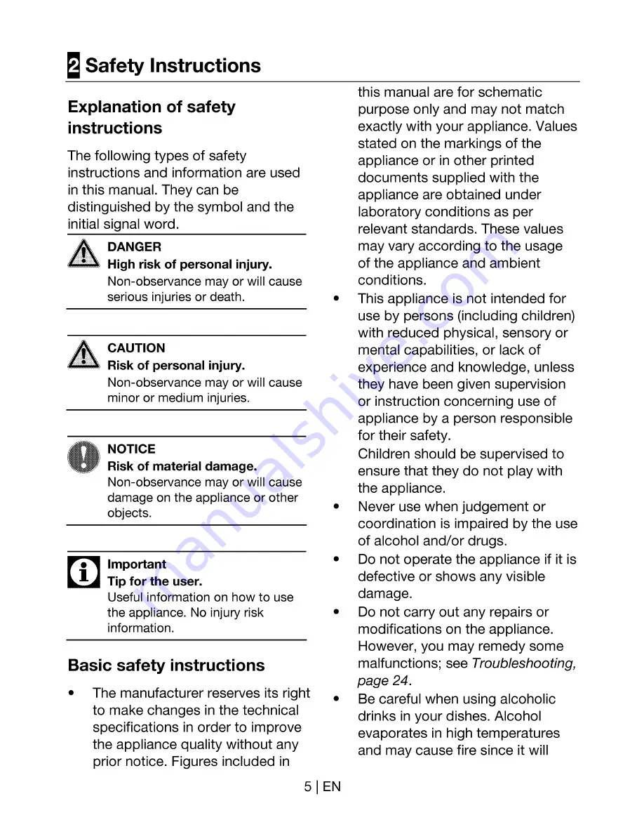 Beko HIC 74400 User Manual Download Page 5