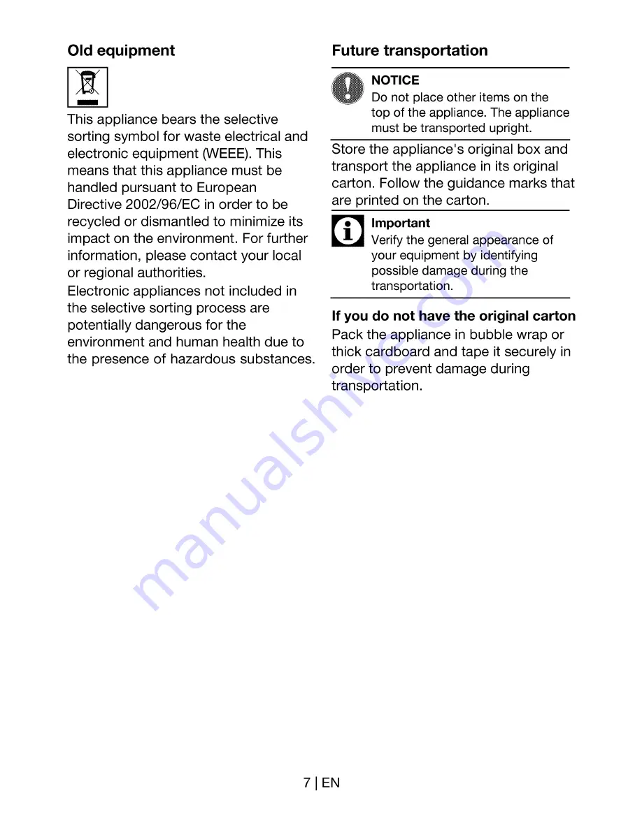 Beko HIC 74400 User Manual Download Page 7