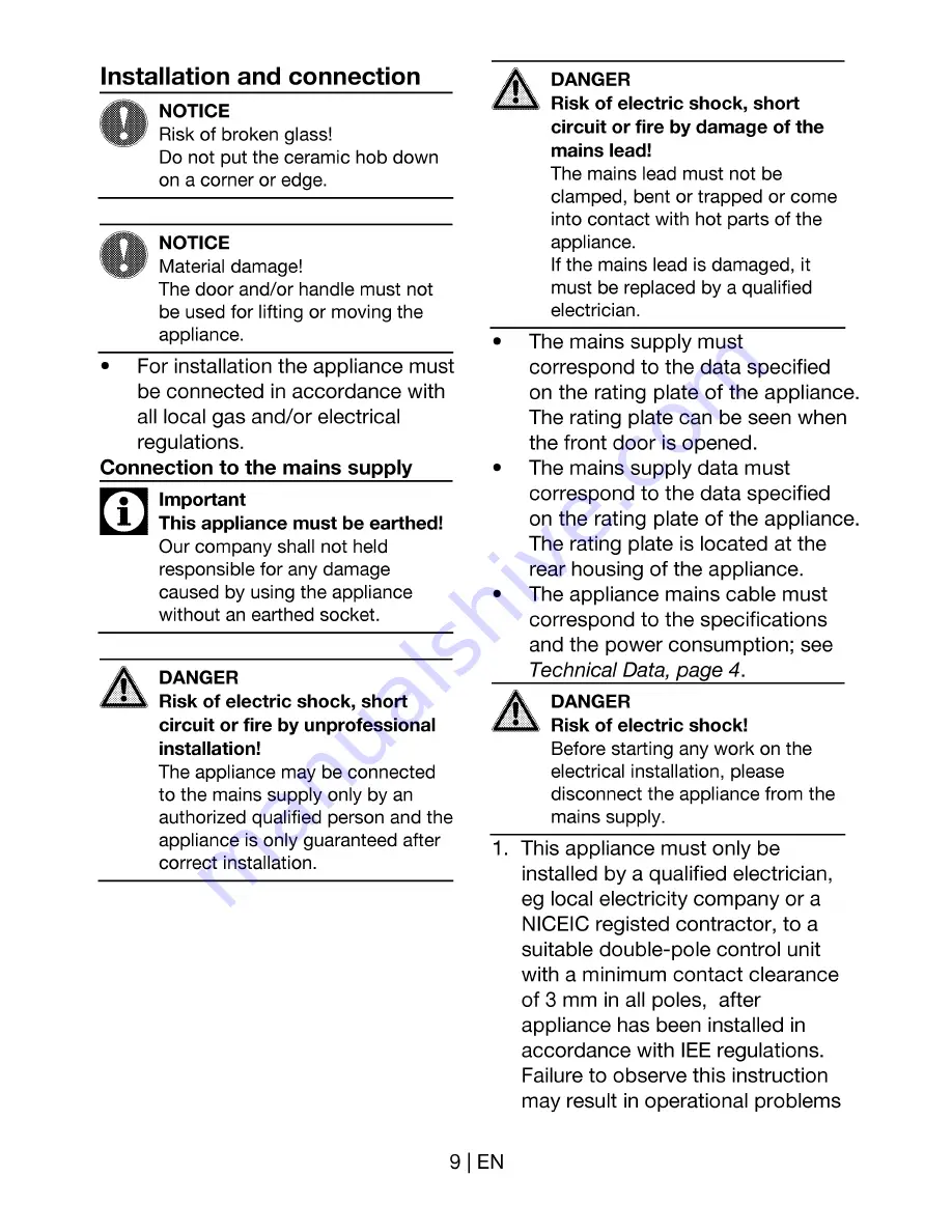 Beko HIC 74400 User Manual Download Page 9