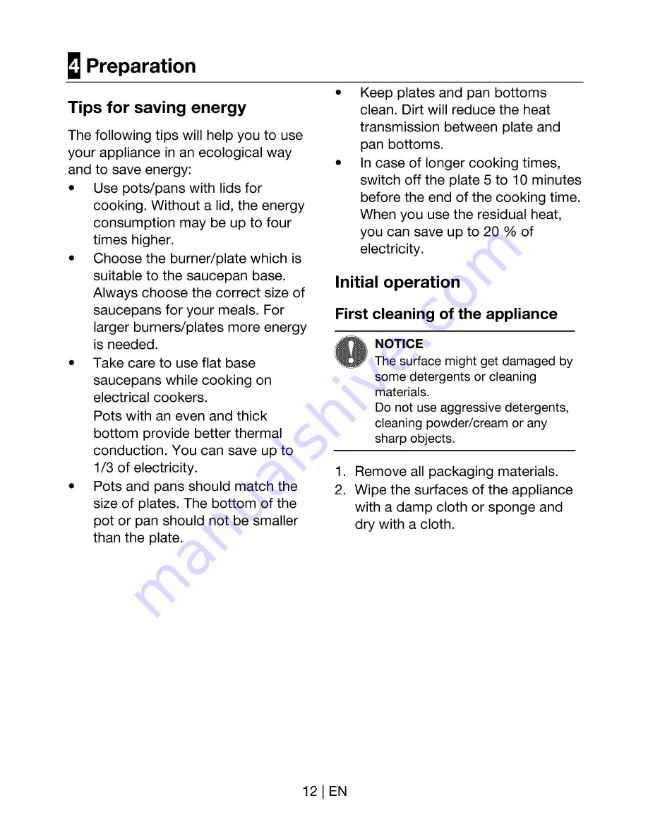 Beko HIC 74400 User Manual Download Page 12