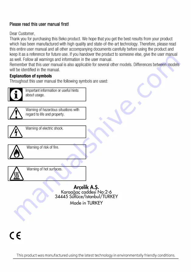 Beko HIGZ 64120 SB User Manual Download Page 2