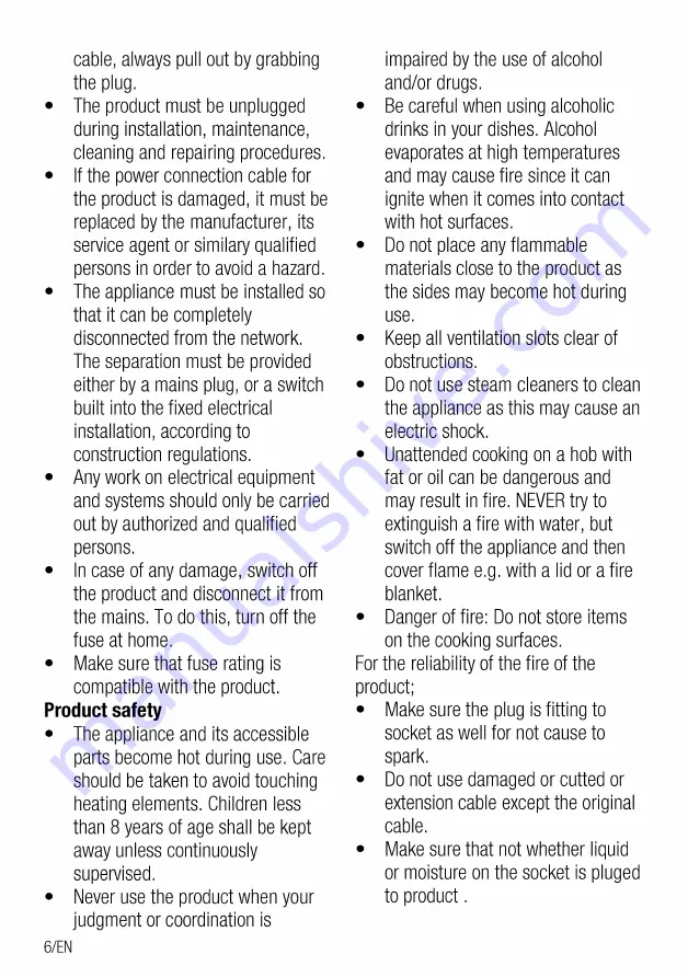 Beko HIGZ 64120 SB User Manual Download Page 6