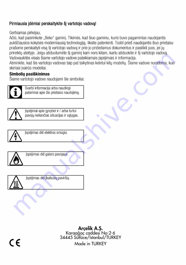 Beko HIGZ 64120 SB User Manual Download Page 60