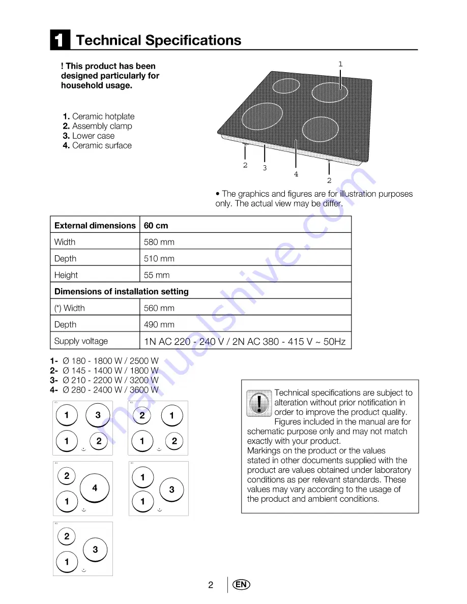 Beko HII 64401 T User Manual Download Page 4