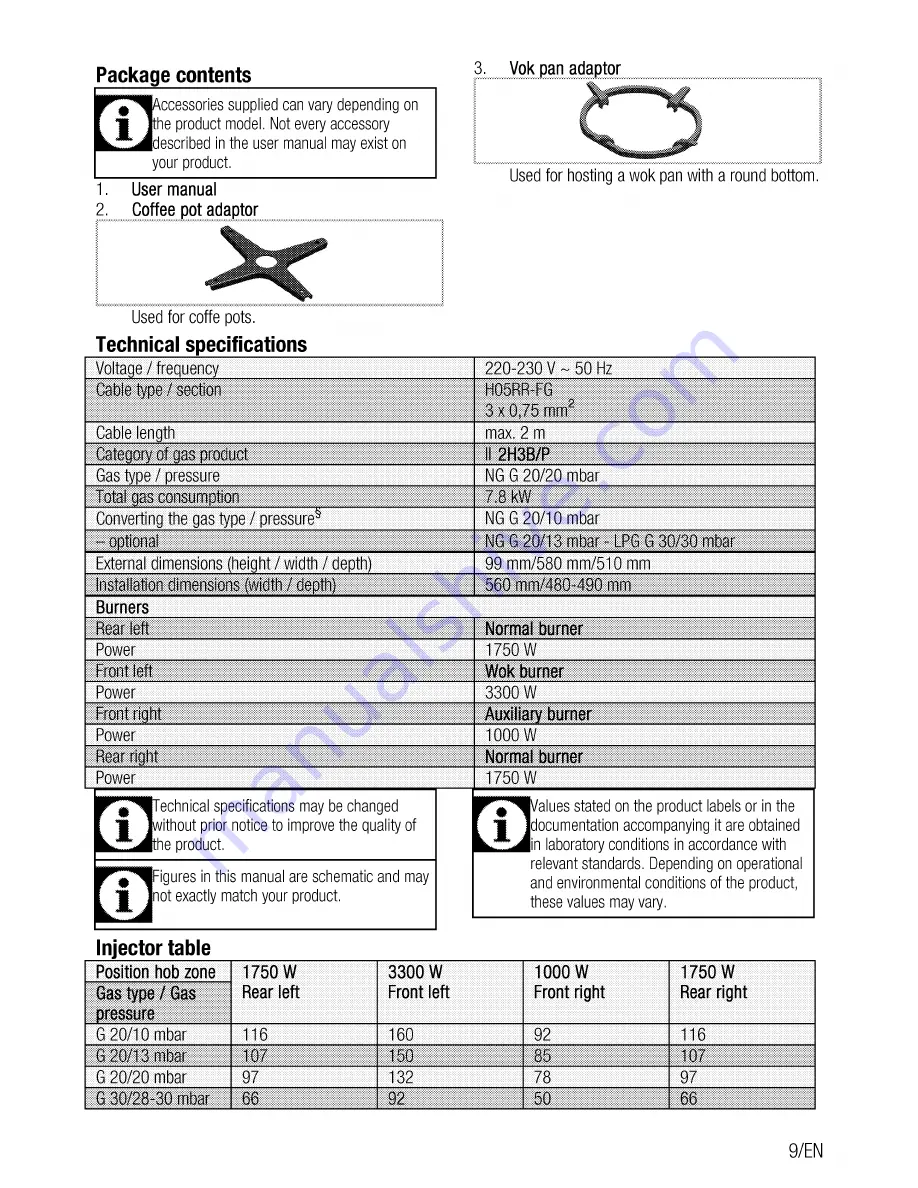 Beko HIMW64223S User Manual Download Page 9