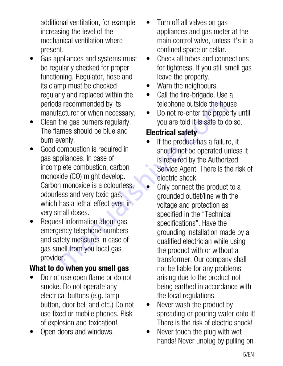 Beko HISG 64222 S User Manual Download Page 5