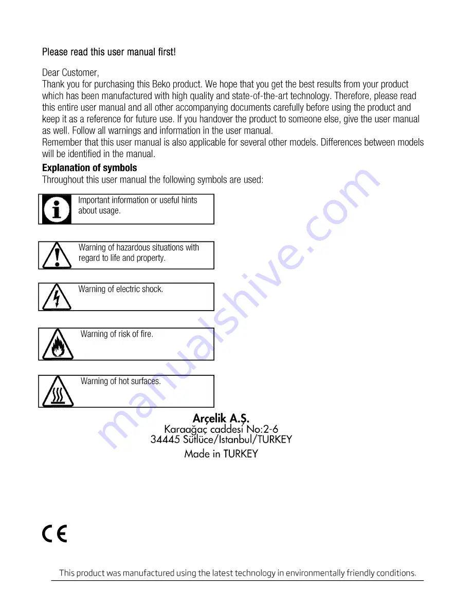 Beko HIZG 64125 SR User Manual Download Page 2