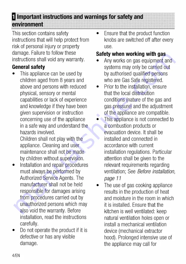 Beko HIZM 64121 SX User Manual Download Page 4