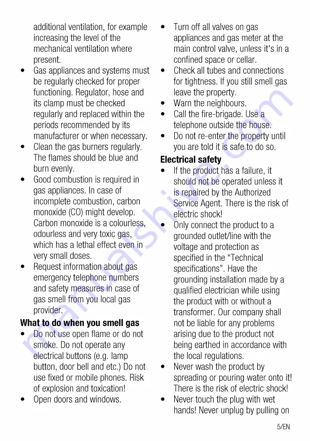 Beko HIZM 64121 SX User Manual Download Page 5