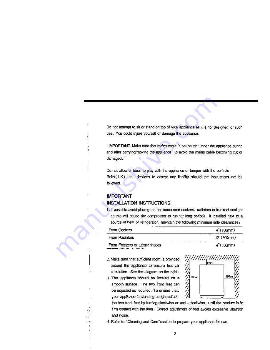 Beko LC 120 Operating Instructions Manual Download Page 7