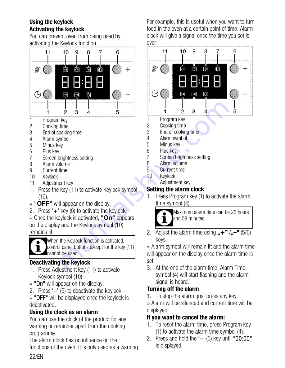 Beko MCSM 68302 GW User Manual Download Page 22