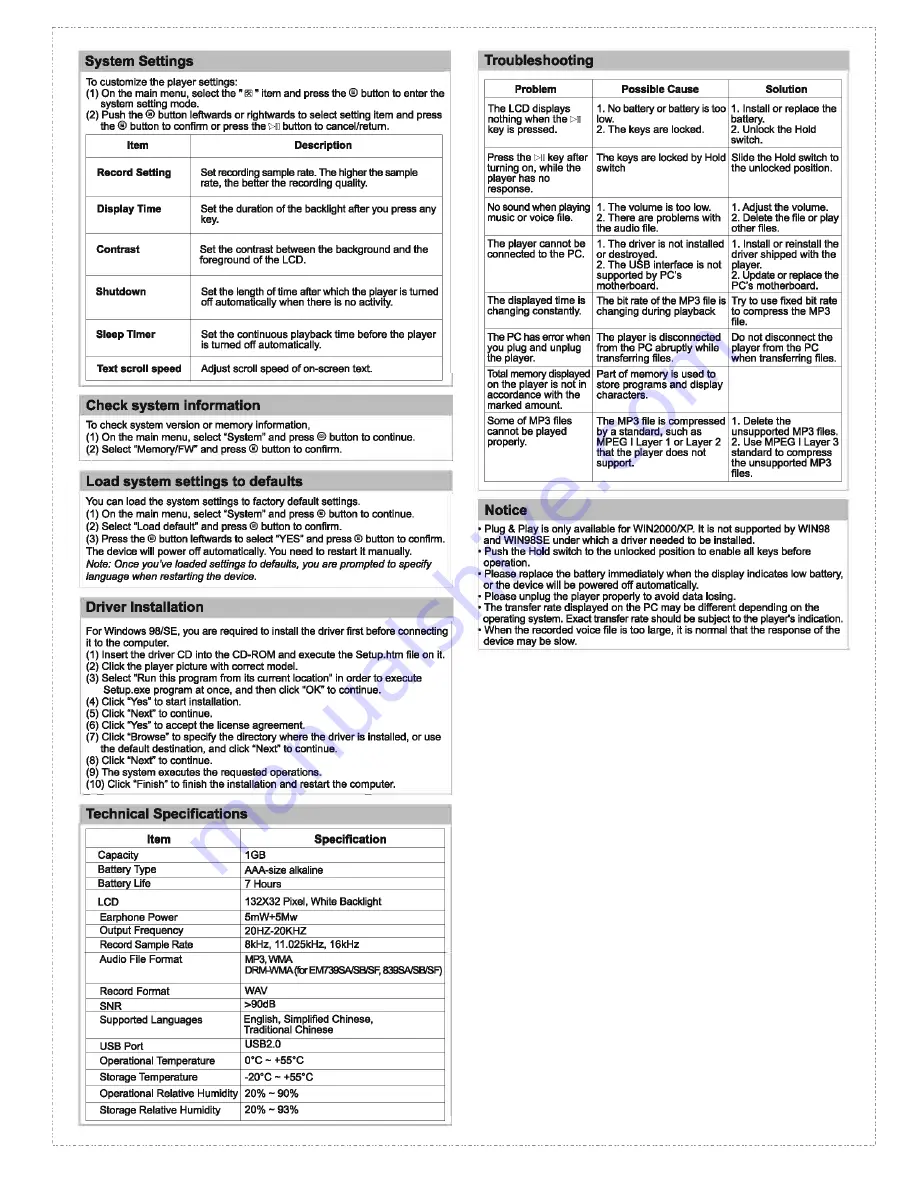 Beko MP 230 User Manual Download Page 2