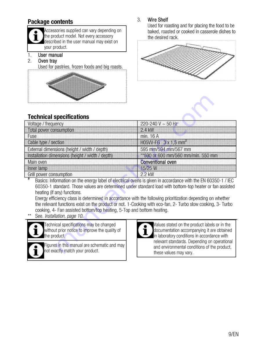 Beko OIC 21000 User Manual Download Page 9