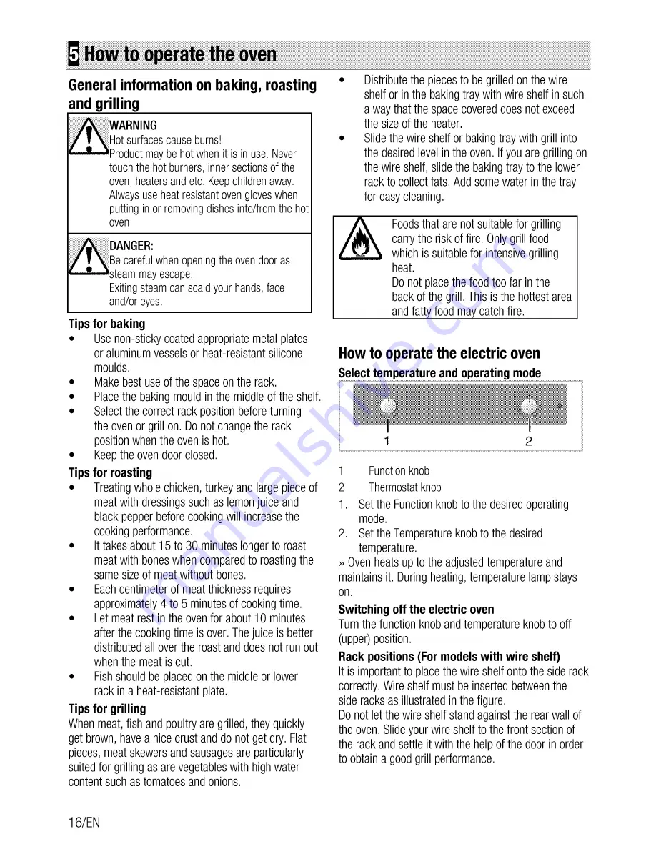 Beko OIC 21000 User Manual Download Page 16