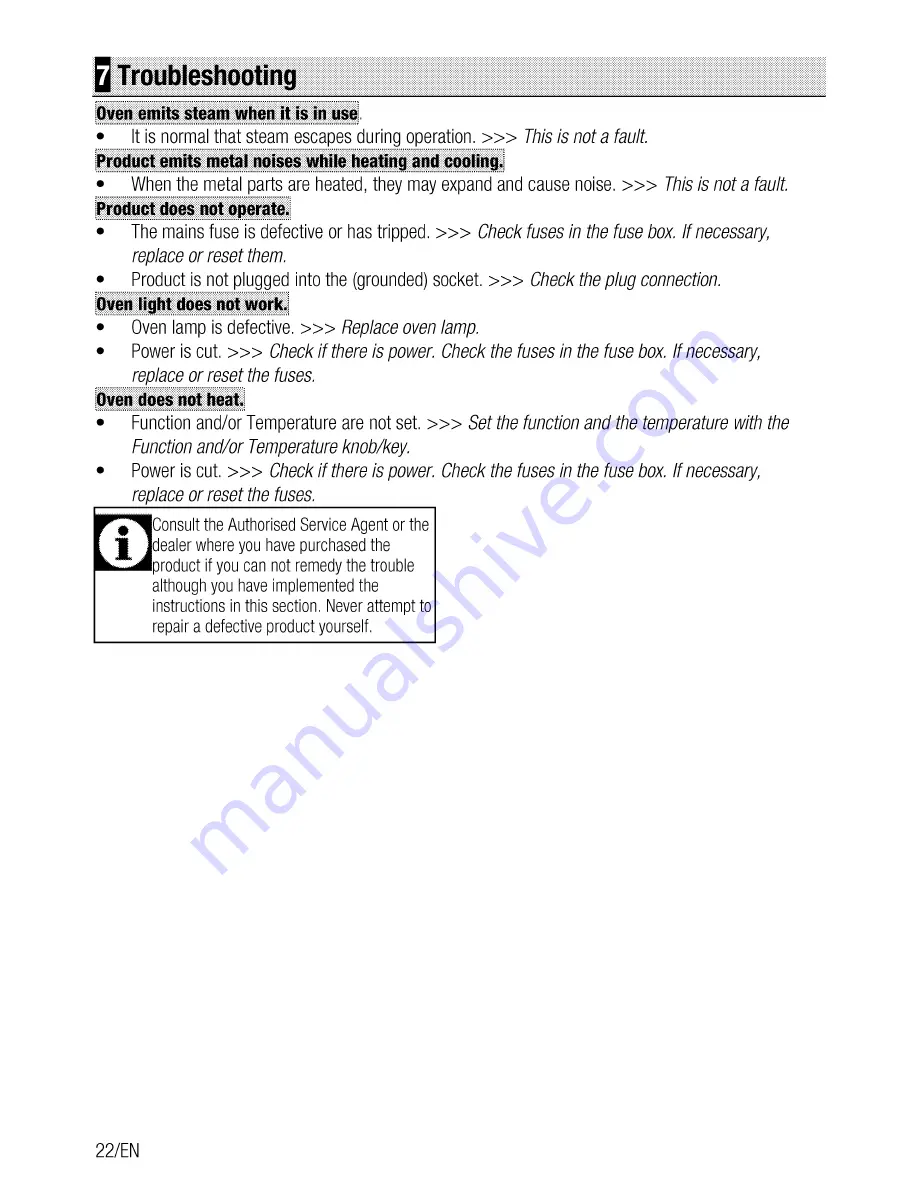 Beko OIc 21001 User Manual Download Page 22