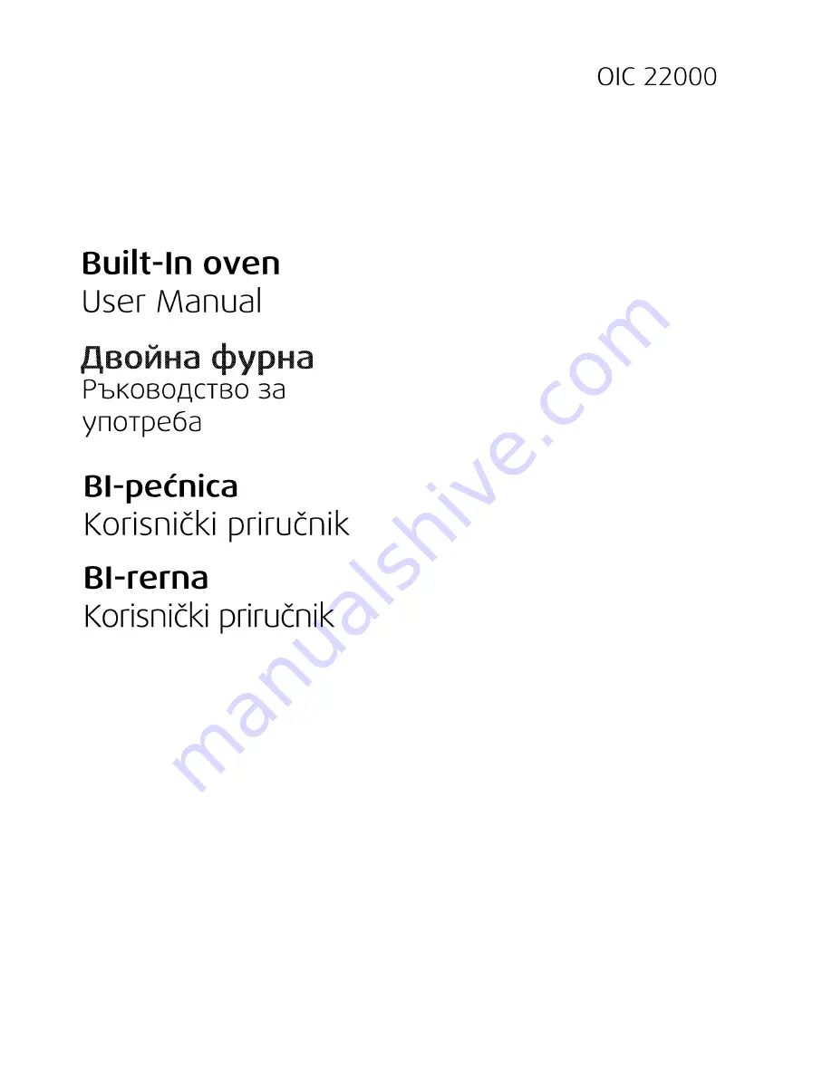 Beko OIC 22000 User Manual Download Page 1