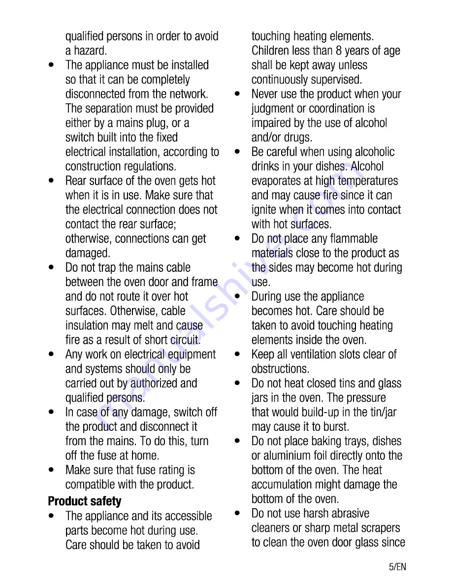 Beko OIC 22000 User Manual Download Page 5