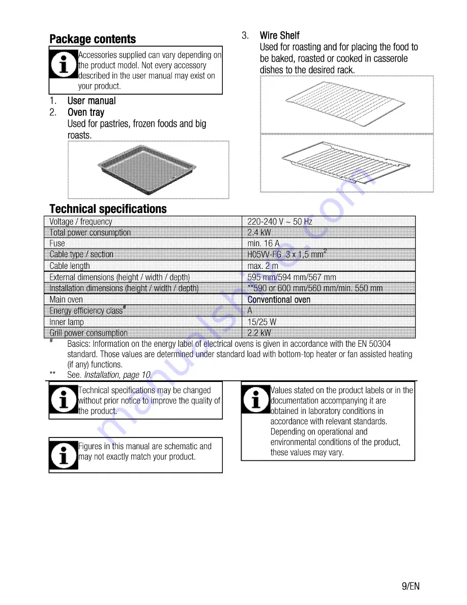 Beko OIC 22000 User Manual Download Page 9