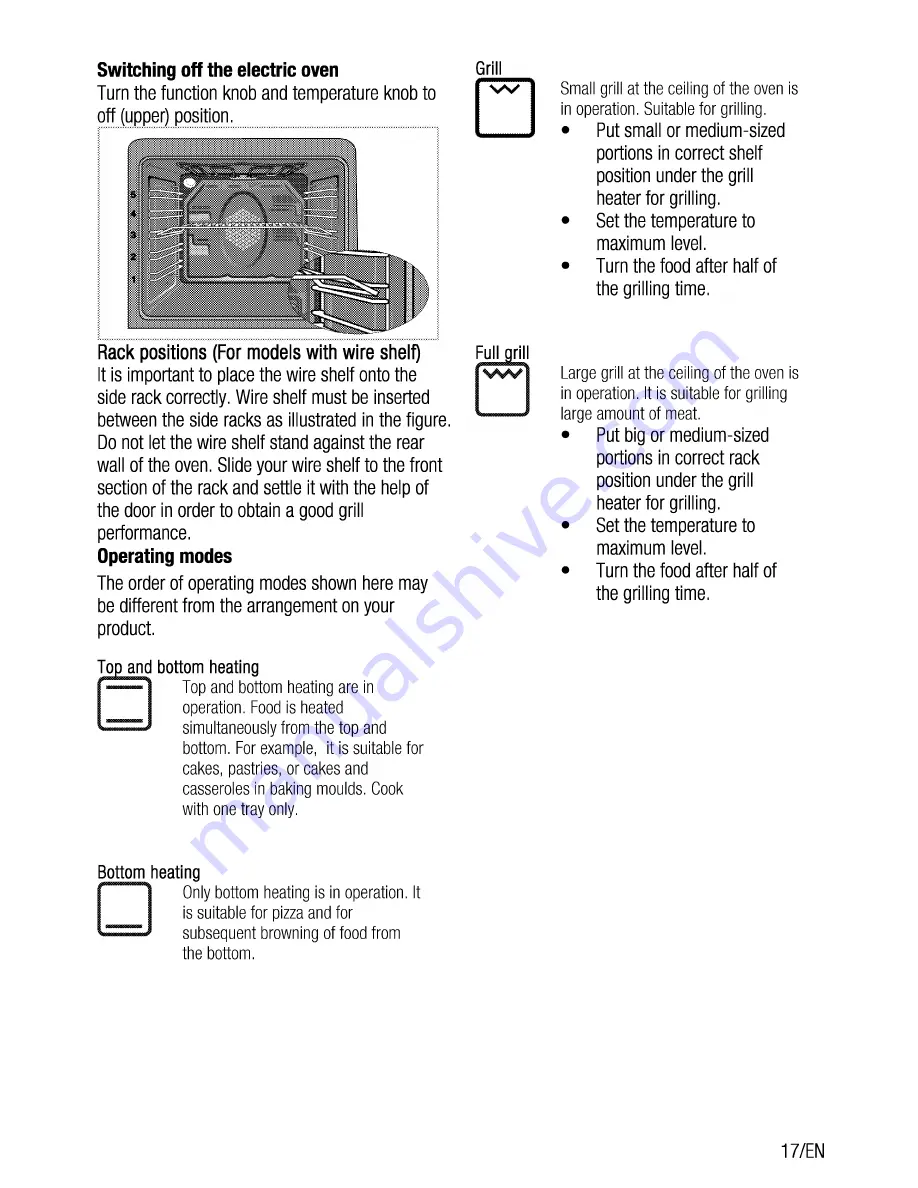 Beko OIC 22000 User Manual Download Page 17