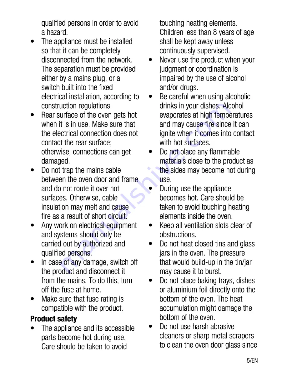 Beko OIE 22000 User Manual Download Page 5