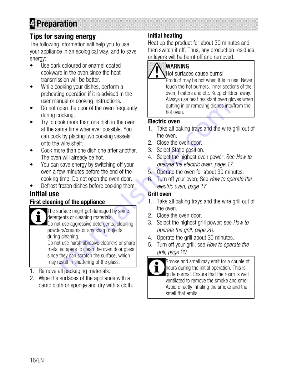 Beko OIE 22102 User Manual Download Page 16