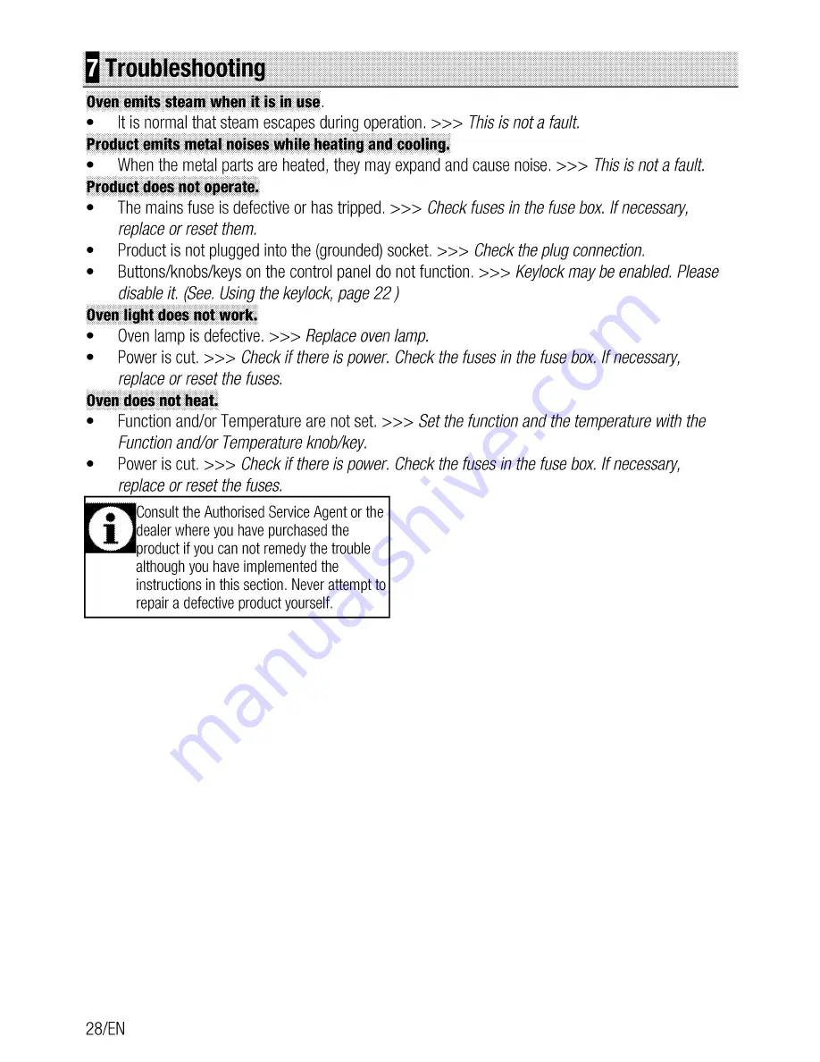 Beko OIE 25500 User Manual Download Page 28