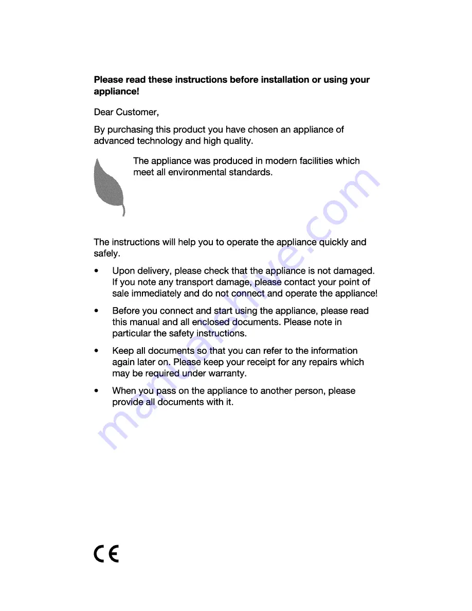 Beko OIF 21300 Operating Instructions Manual Download Page 3