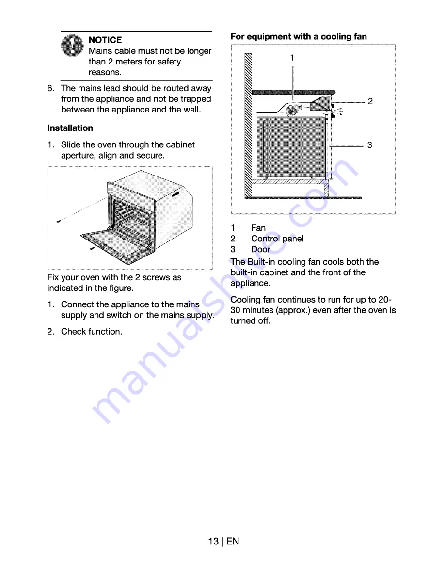 Beko OIF 21300 Operating Instructions Manual Download Page 14