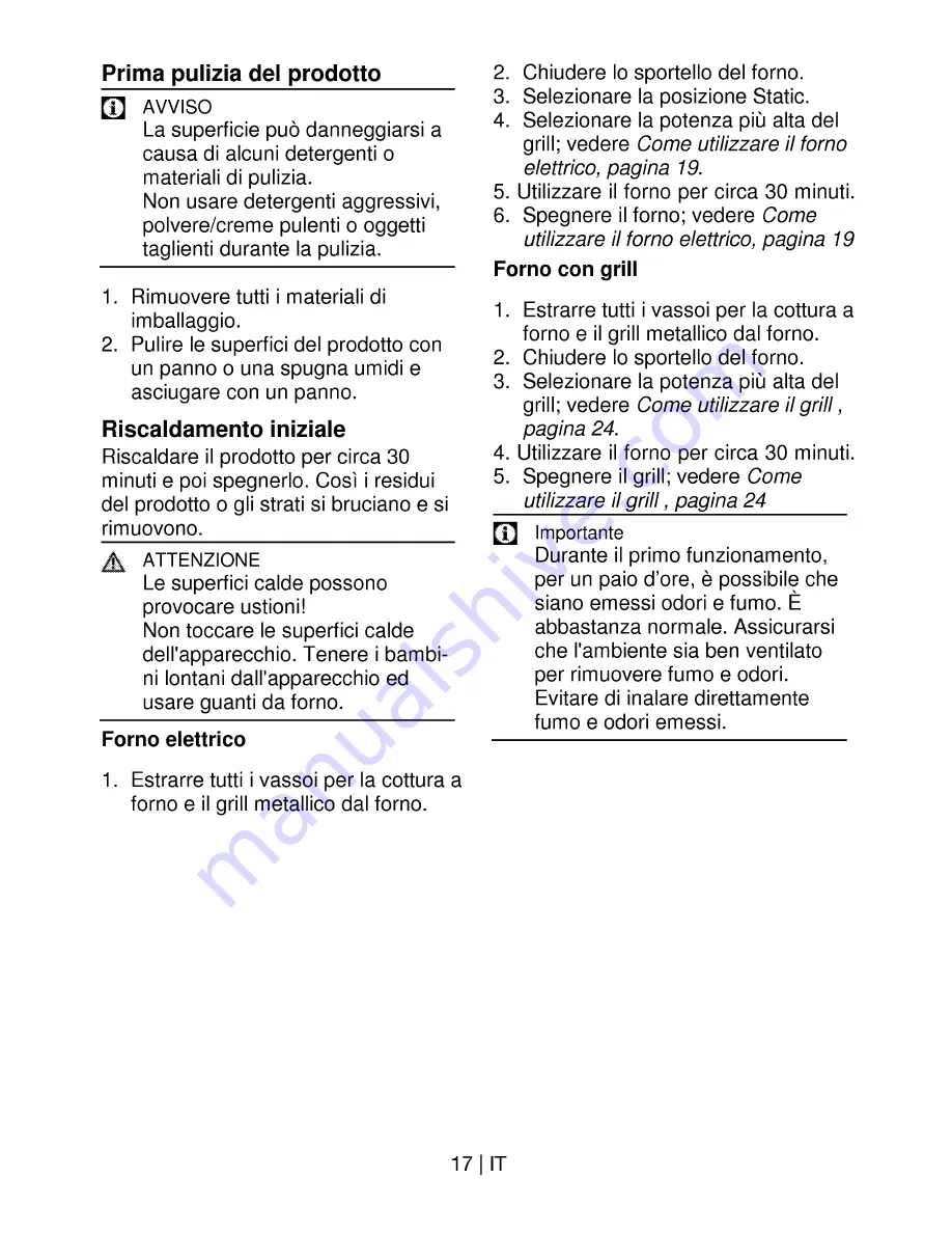 Beko OIM 21200 CU (Italian) User Manual Download Page 17