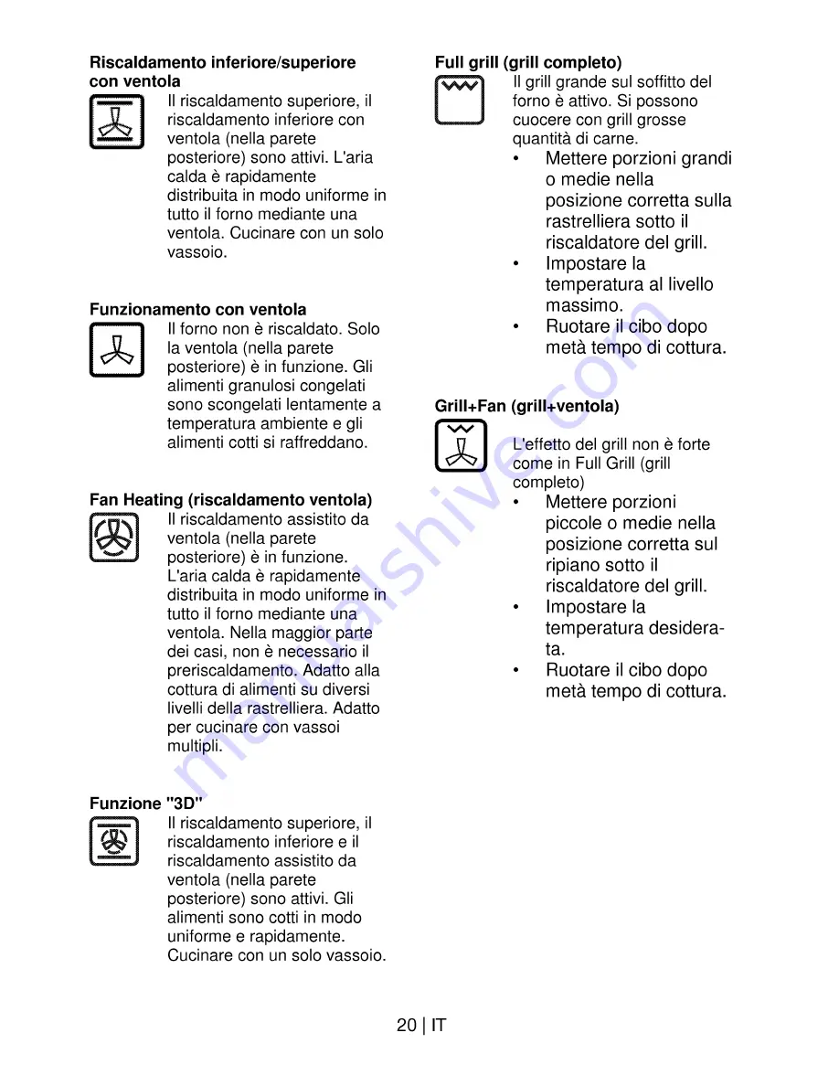 Beko OIM 21200 CU (Italian) User Manual Download Page 20