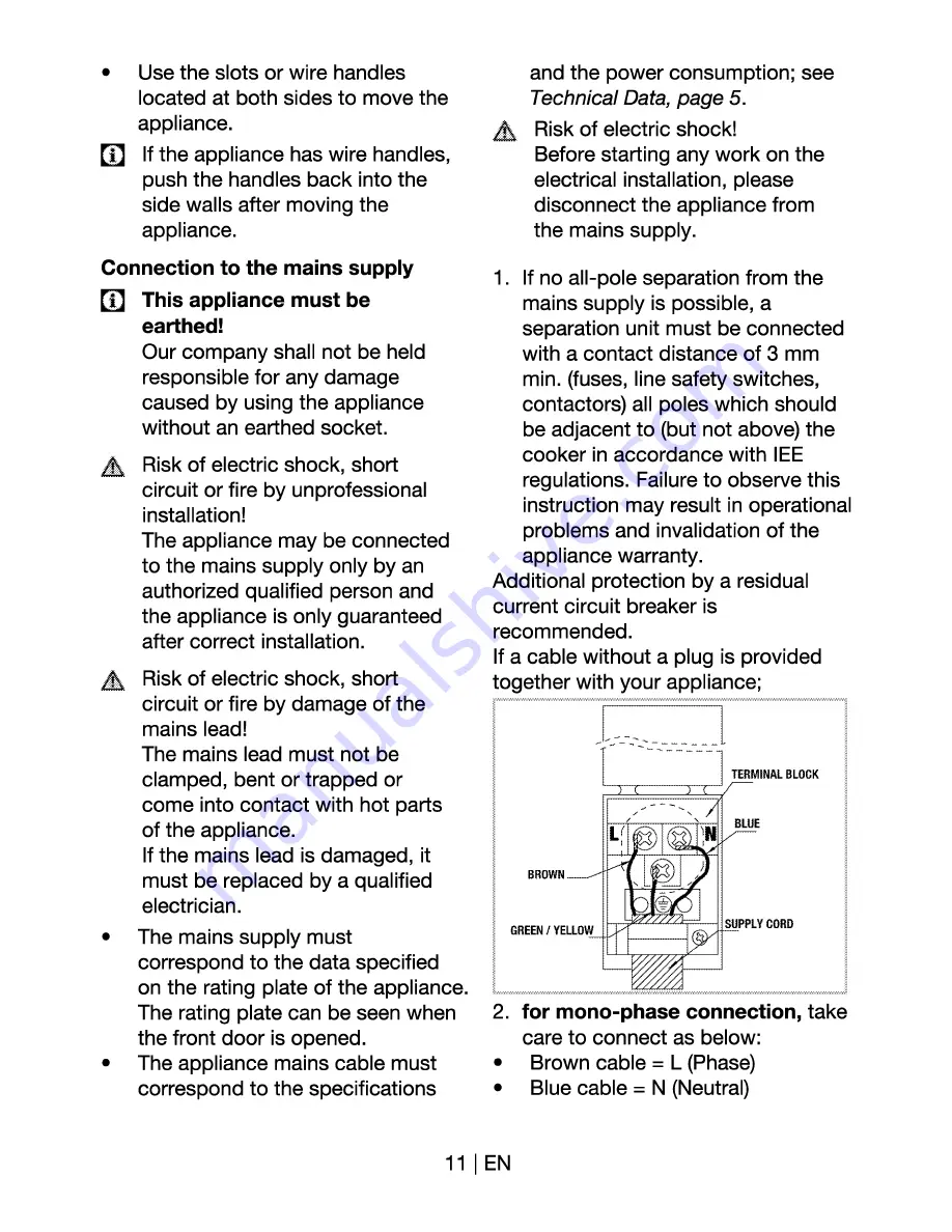 Beko OIM 22501 User Manual Download Page 11