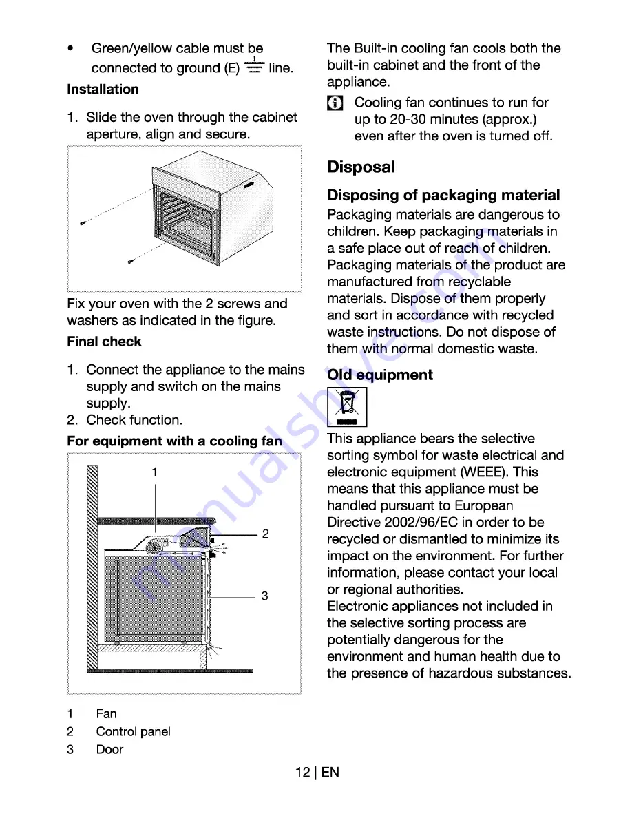 Beko OIM 22501 User Manual Download Page 12