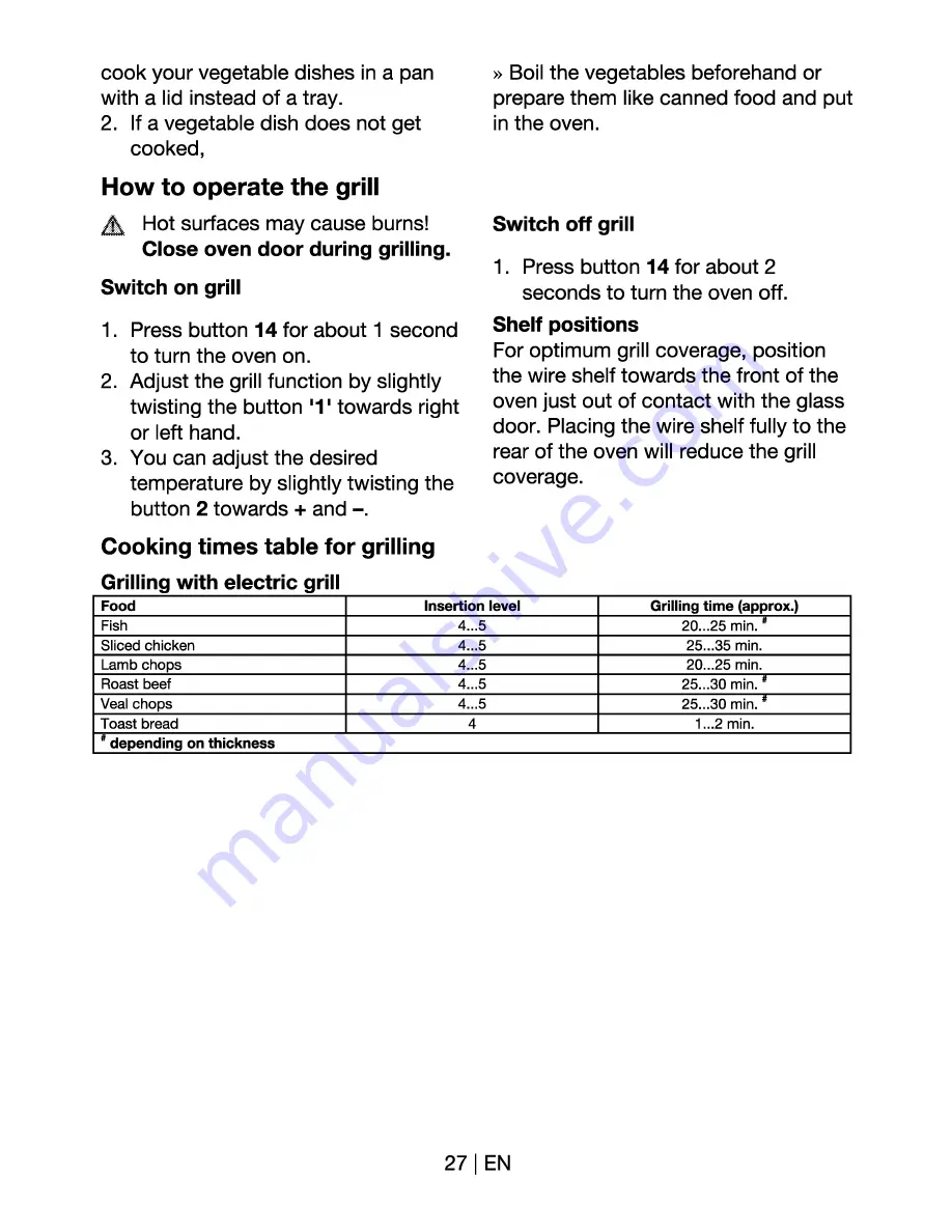 Beko OIM 22501 User Manual Download Page 27