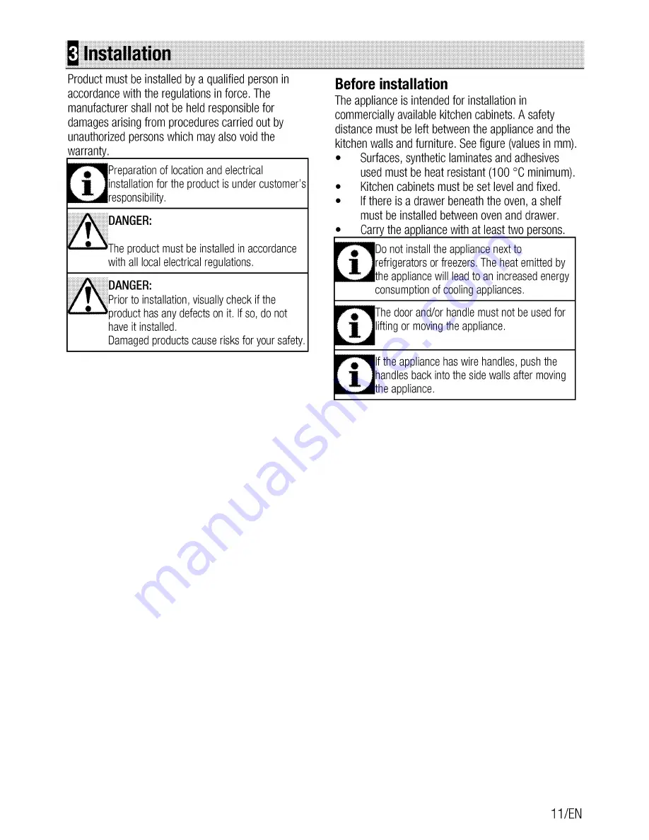 Beko OIM 25601 User Manual Download Page 11