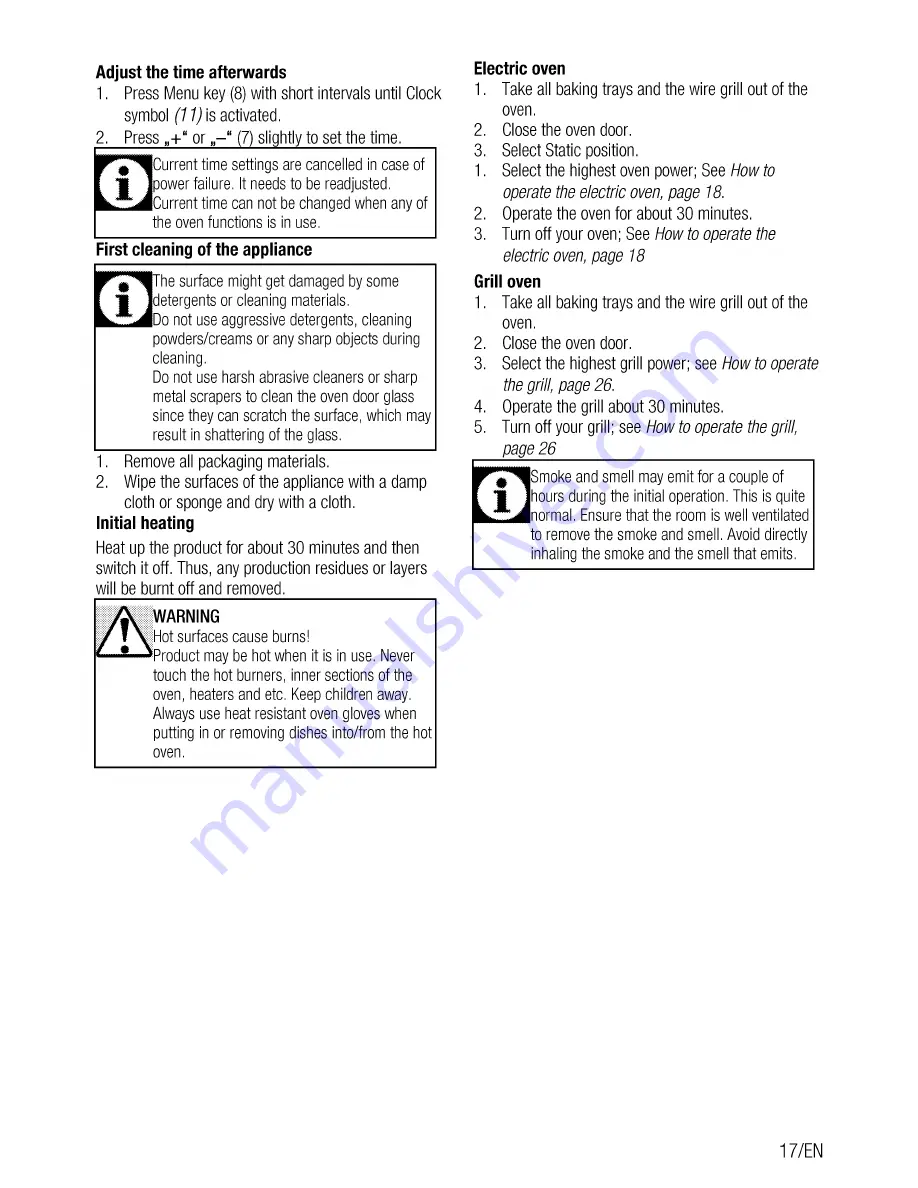 Beko OIM 25601 User Manual Download Page 17