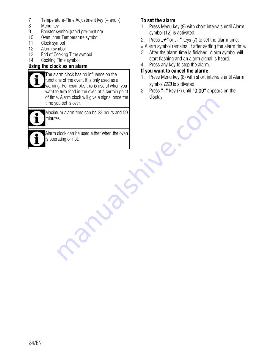 Beko OIM 25601 User Manual Download Page 24