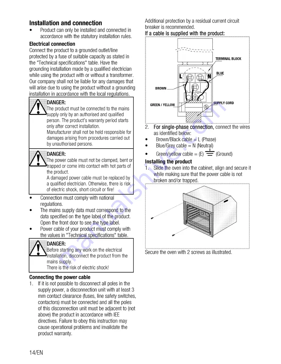 Beko OIM 25602 User Manual Download Page 14