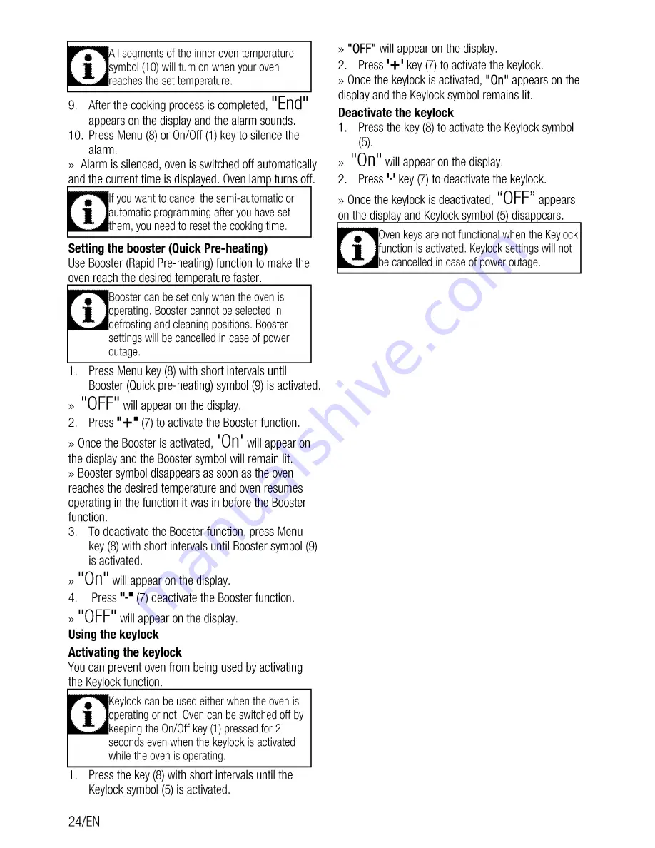 Beko OIM 25602 User Manual Download Page 24