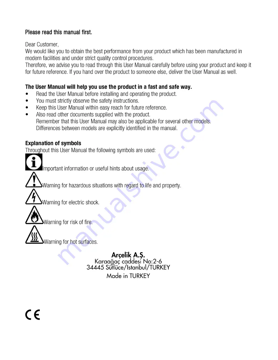 Beko OIM 25901 User Manual Download Page 2