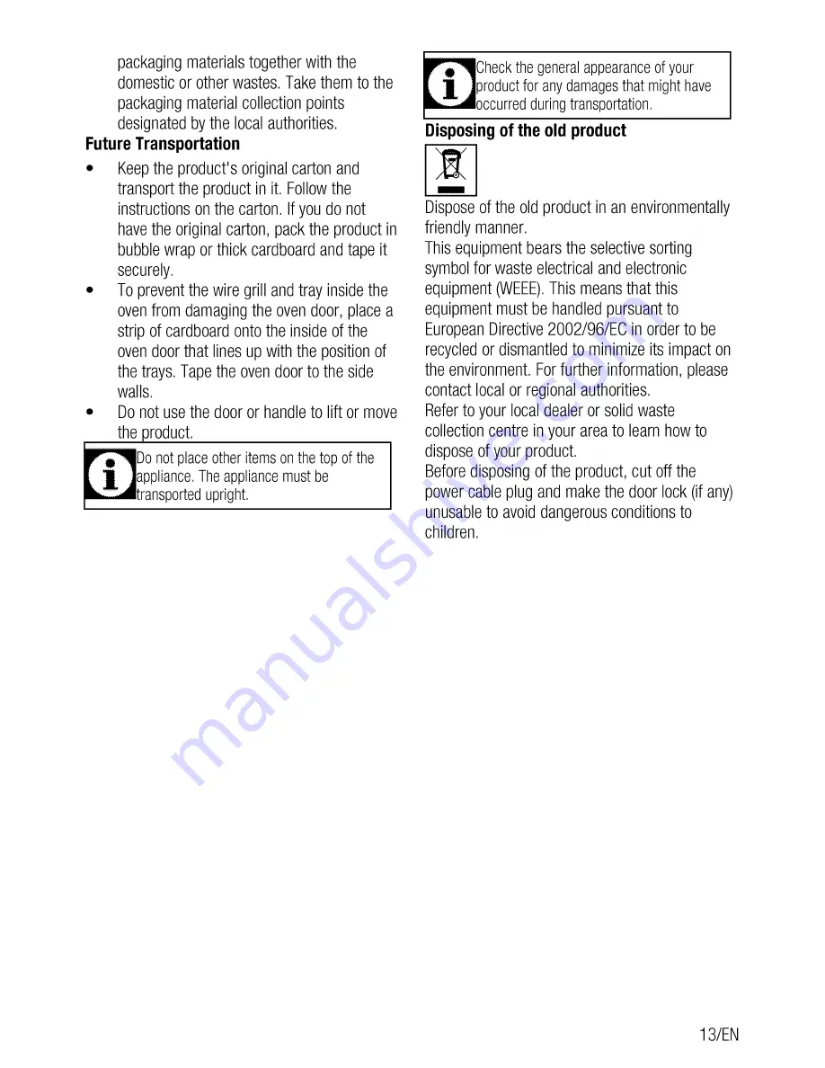 Beko OIM 25901 User Manual Download Page 13