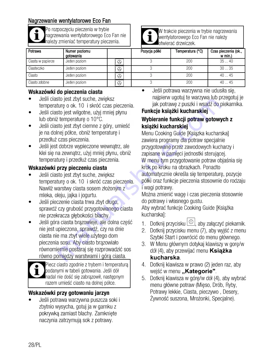 Beko OIM 25901 User Manual Download Page 66