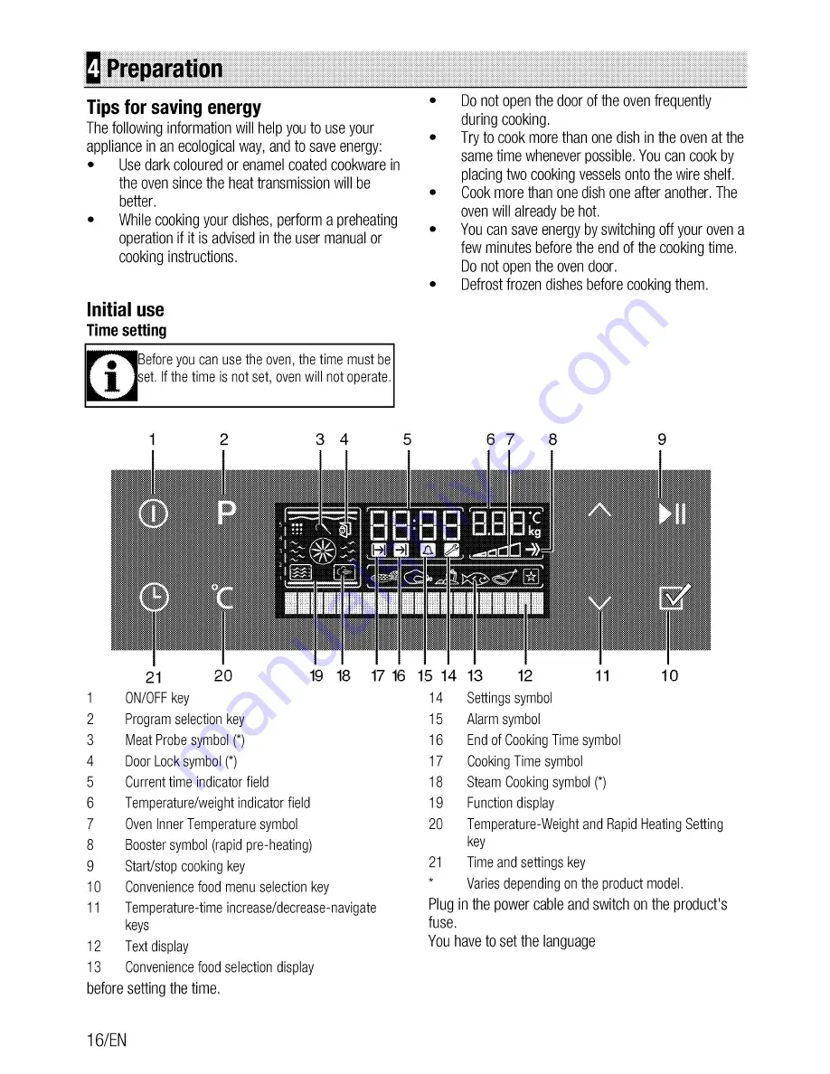 Beko OIM 39701 User Manual Download Page 16