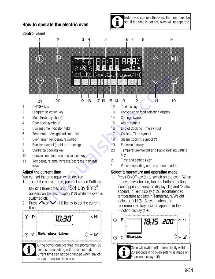 Beko OIM 39701 User Manual Download Page 19