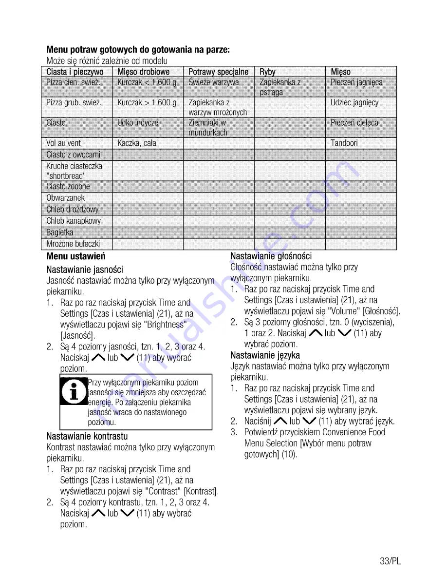 Beko OIM 39701 User Manual Download Page 69